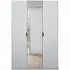 Lias 3-Door Wardrobe with Mirror - Grey