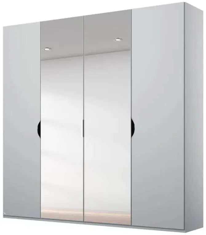Lias 4 Door Wardrobe with Mirror - Grey