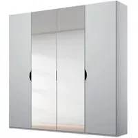 Lias 4 Door Wardrobe with Mirror - Grey