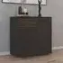 Luana 1 Door Small Sideboard - Graphite, Atlantic Dark Oak