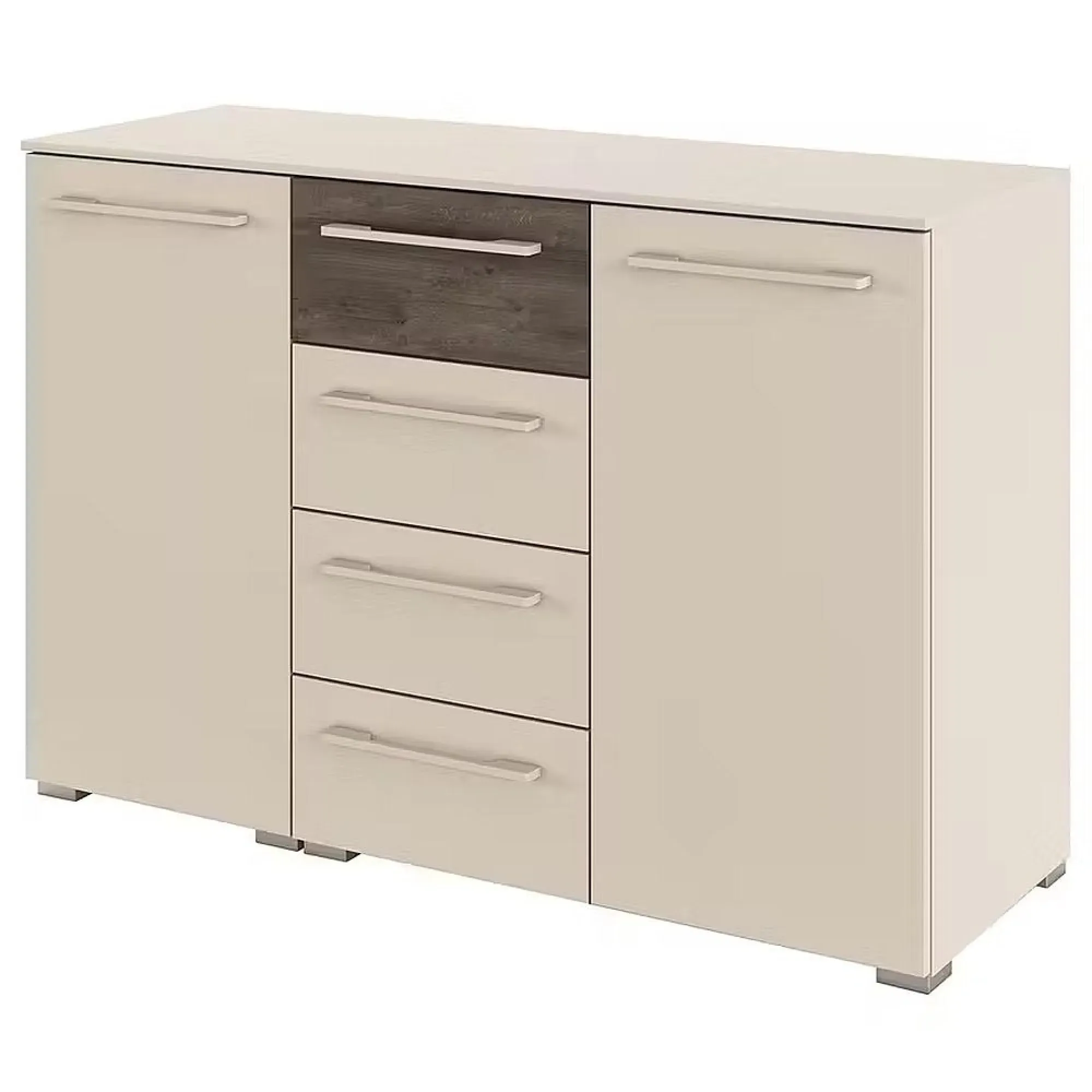 Luana 2 Door Large Sideboard - Champagne, Atlantic Dark Oak