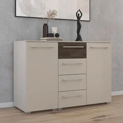 Luana 2 Door Large Sideboard - Champagne, Atlantic Dark Oak image