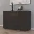 Luana 2 Door Large Sideboard - Graphite, Atlantic Dark Oak