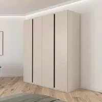 Luana 4 Door Wardrobe - Champagne, Atlantic Dark Oak