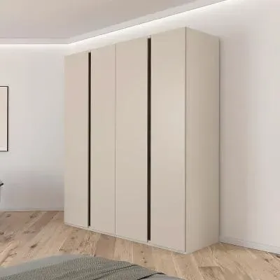Luana 4 Door Wardrobe - Champagne, Atlantic Dark Oak image