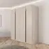 Luana 4 Door Wardrobe with Lighting - Champagne, Atlantic Dark Oak