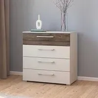 Luana 4 Drawer Chest - Champagne, Atlantic Dark Oak