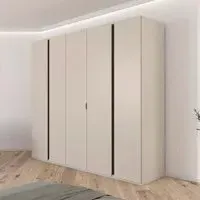 Luana 5 Door Wardrobe - Champagne, Atlantic Dark Oak