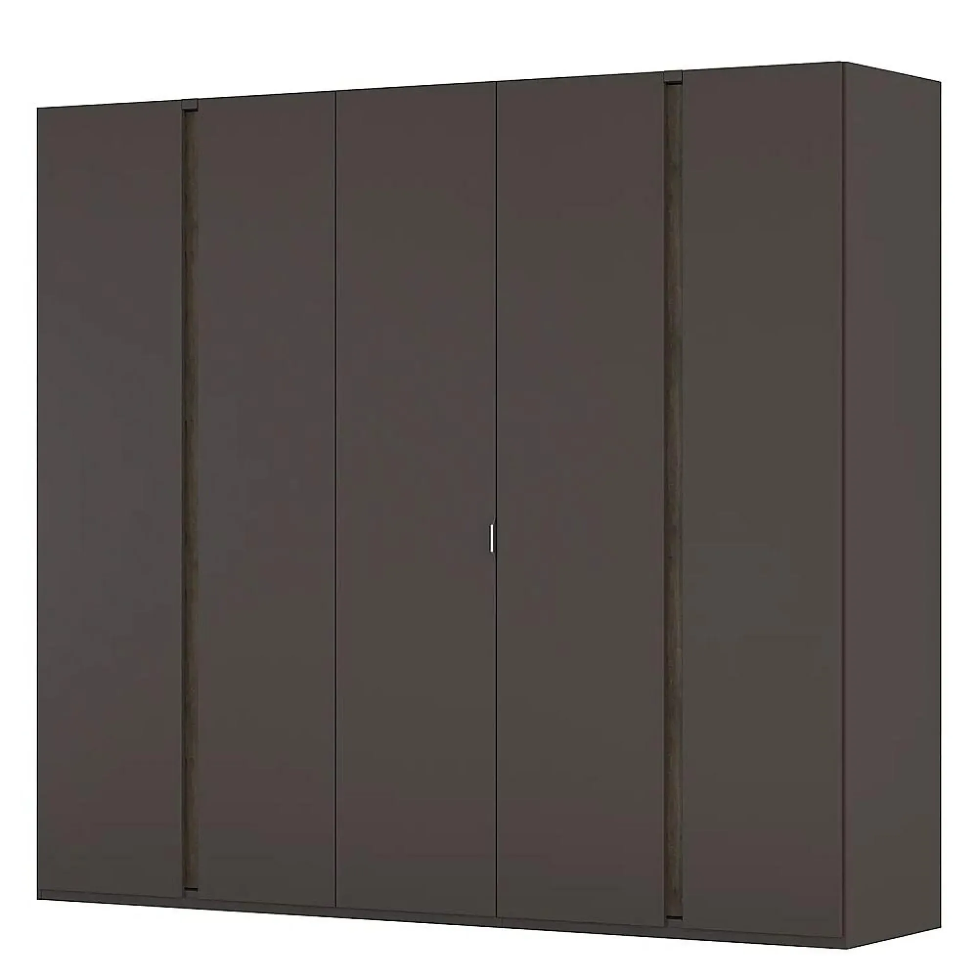 Luana 5 Door Wardrobe - Graphite, Atlantic Dark Oak
