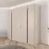 Luana 5 Door Wardrobe with Lighting - Champagne, Atlantic Dark Oak