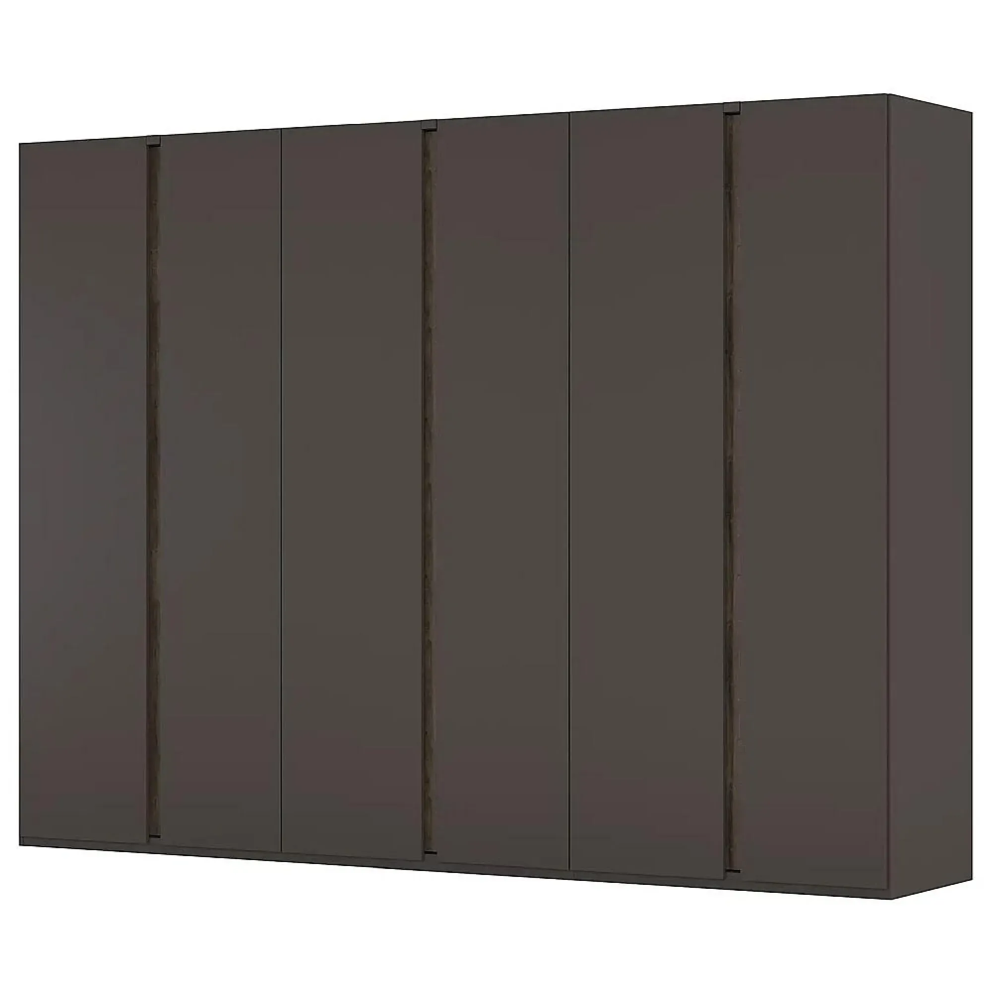 Luana 6 Door Wardrobe - Graphite, Atlantic Dark Oak