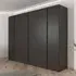 Luana 6 Door Wardrobe - Graphite, Atlantic Dark Oak