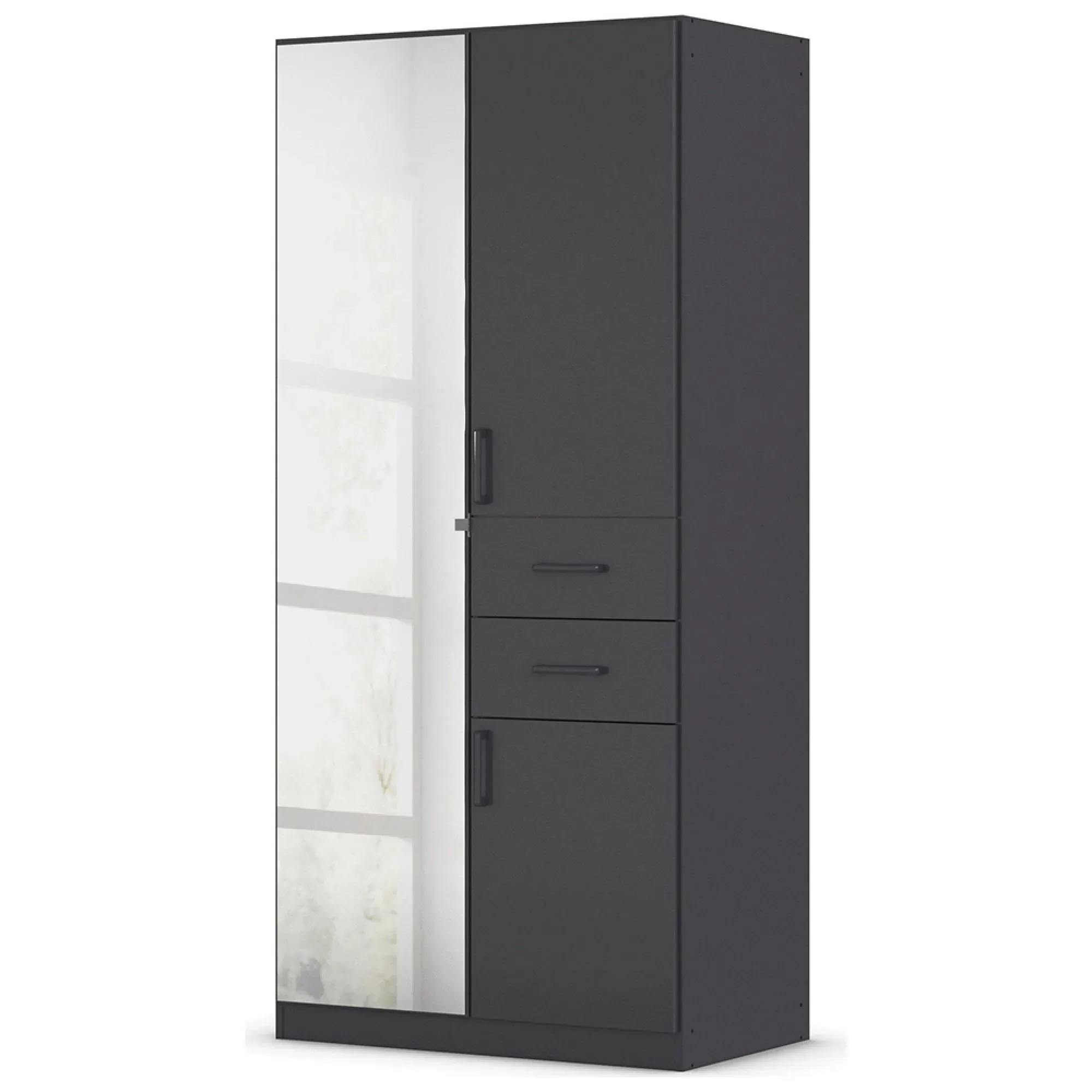 Maika 3 Door Combi Wardrobe - Metallic Dark Grey