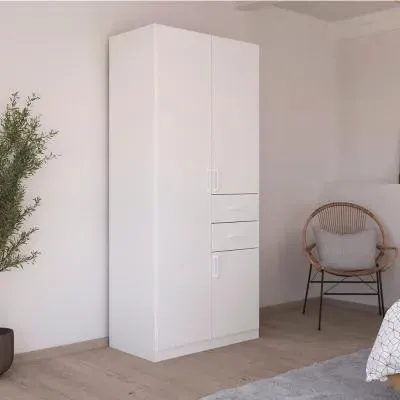 Maika 3 Door Wardrobe - Alpine White