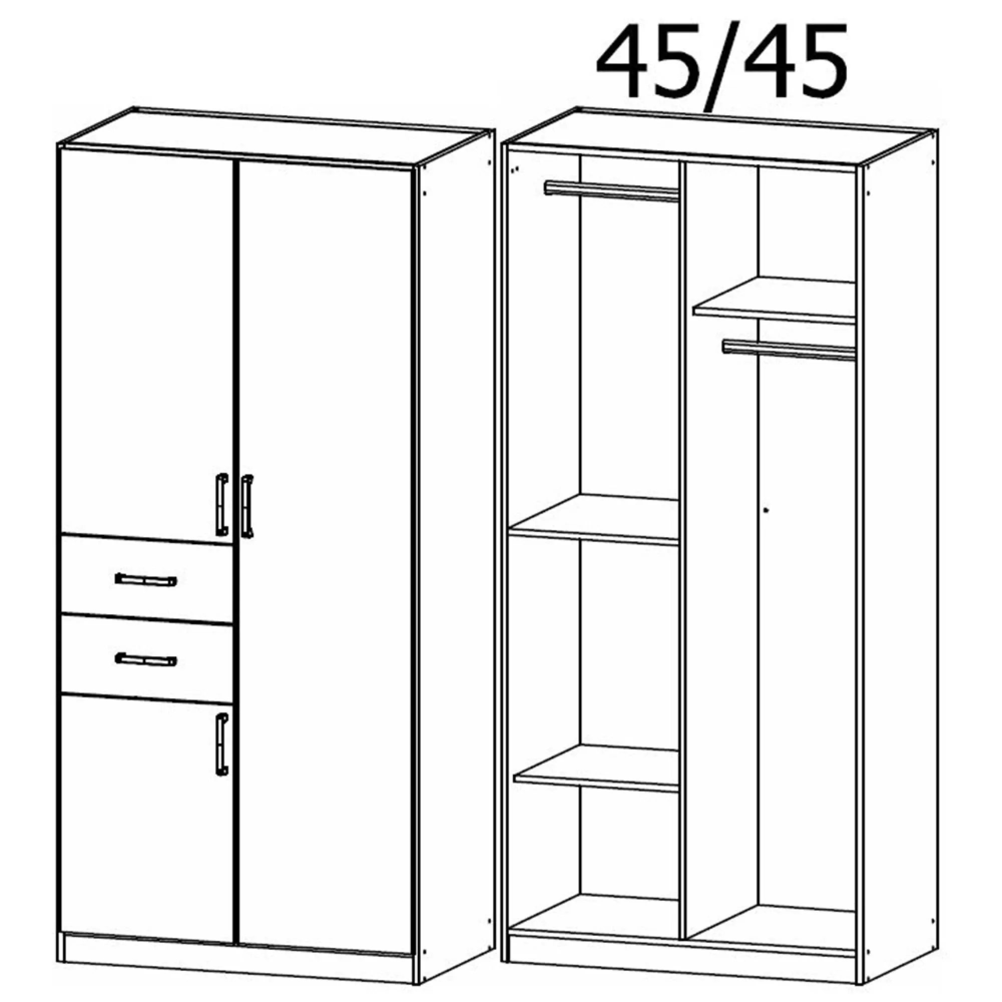 Maika 3 Door Wardrobe - Artisan Oak