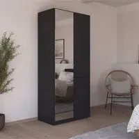 Maika 3 Door Wardrobe - Metallic Dark Grey