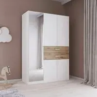 Maika 5 Door Combi Wardrobe - Alpine White