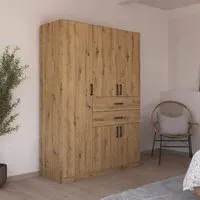 Maika 5 Door Wardrobe - Artisan Oak