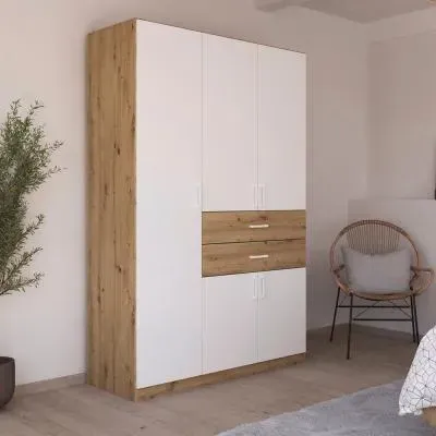 Maika 5 Door Wardrobe - Artisan Oak