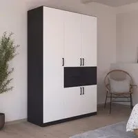 Maika 5 Door Wardrobe - Metallic Dark Grey