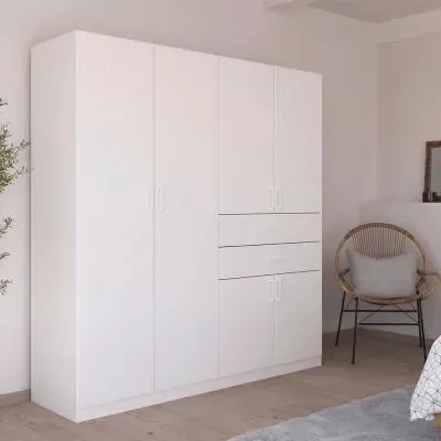 Maika 6 Door Wardrobe - Alpine White image