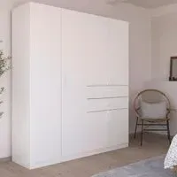 Maika 6 Door Wardrobe - Alpine White