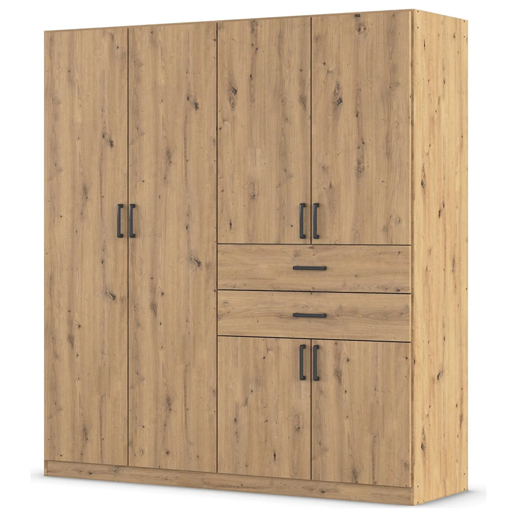 Maika 6 Door Wardrobe - Artisan Oak