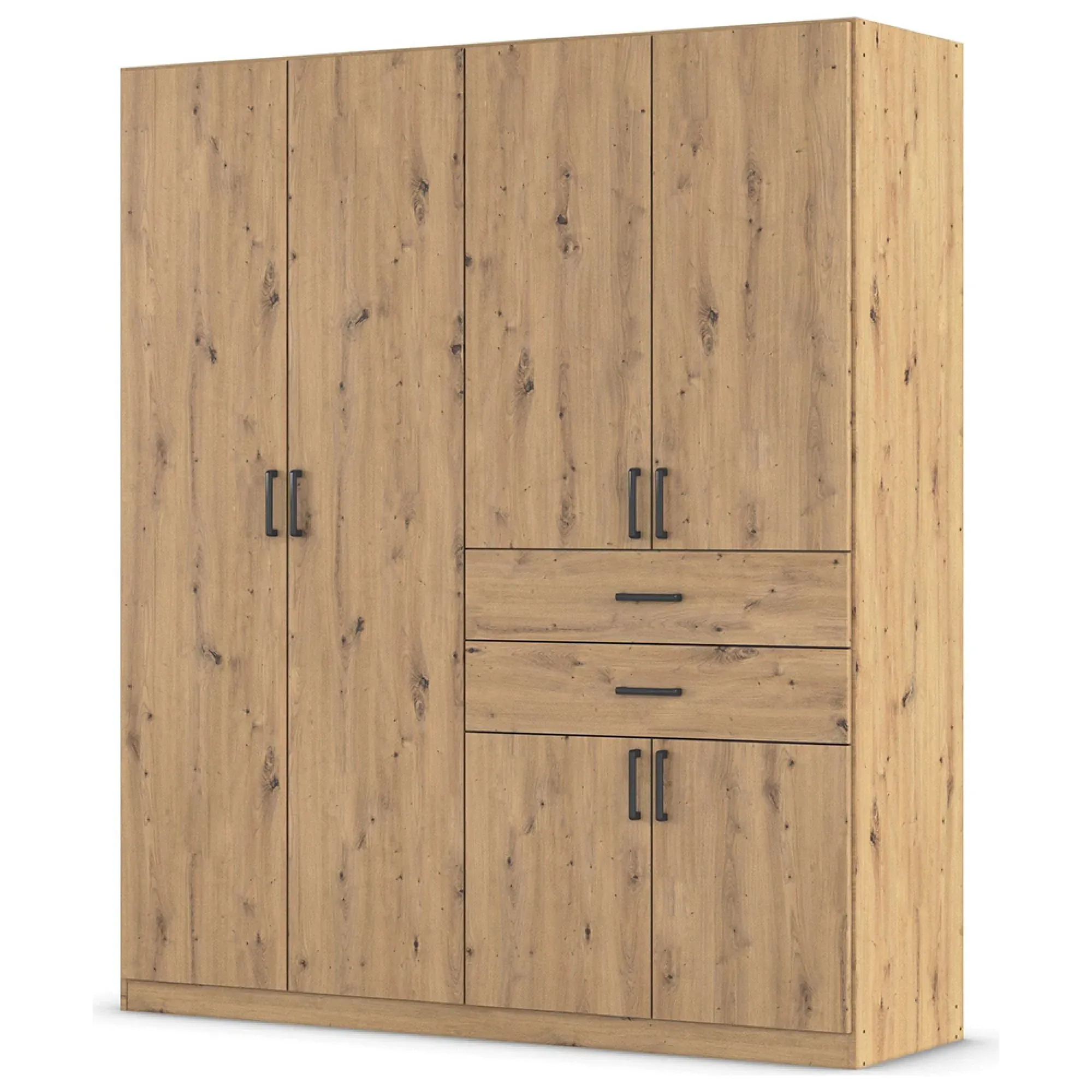 Maika 6 Door Wardrobe - Artisan Oak