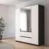 Mainz Plus 4 Door Combi Wardrobe - Metallic Dark Grey