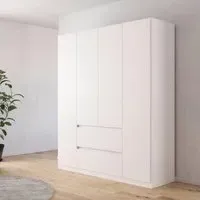 Mainz Plus 4 Door Wardrobe with Drawer - Alpine White