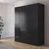 Mainz Plus 4 Door Wardrobe with Drawer - Metallic Dark Grey