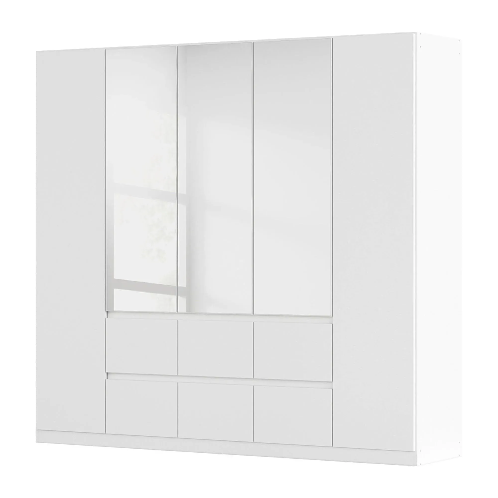 Mainz Plus 5 Door Combi Wardrobe - Alpine White