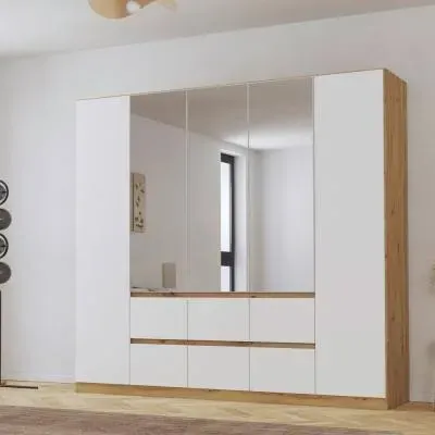 Mainz Plus 5 Door Combi Wardrobe - Sonoma Oak