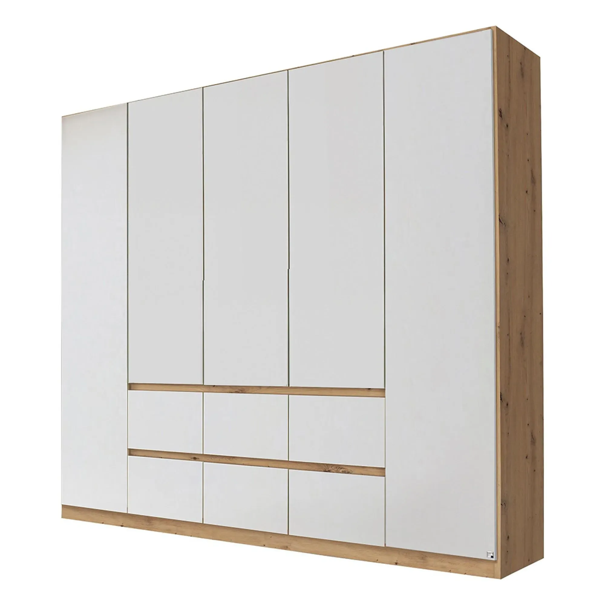 Mainz Plus 5 Door Wardrobe with Drawer - Sonoma Oak
