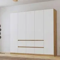 Mainz Plus 5 Door Wardrobe with Drawer - Sonoma Oak