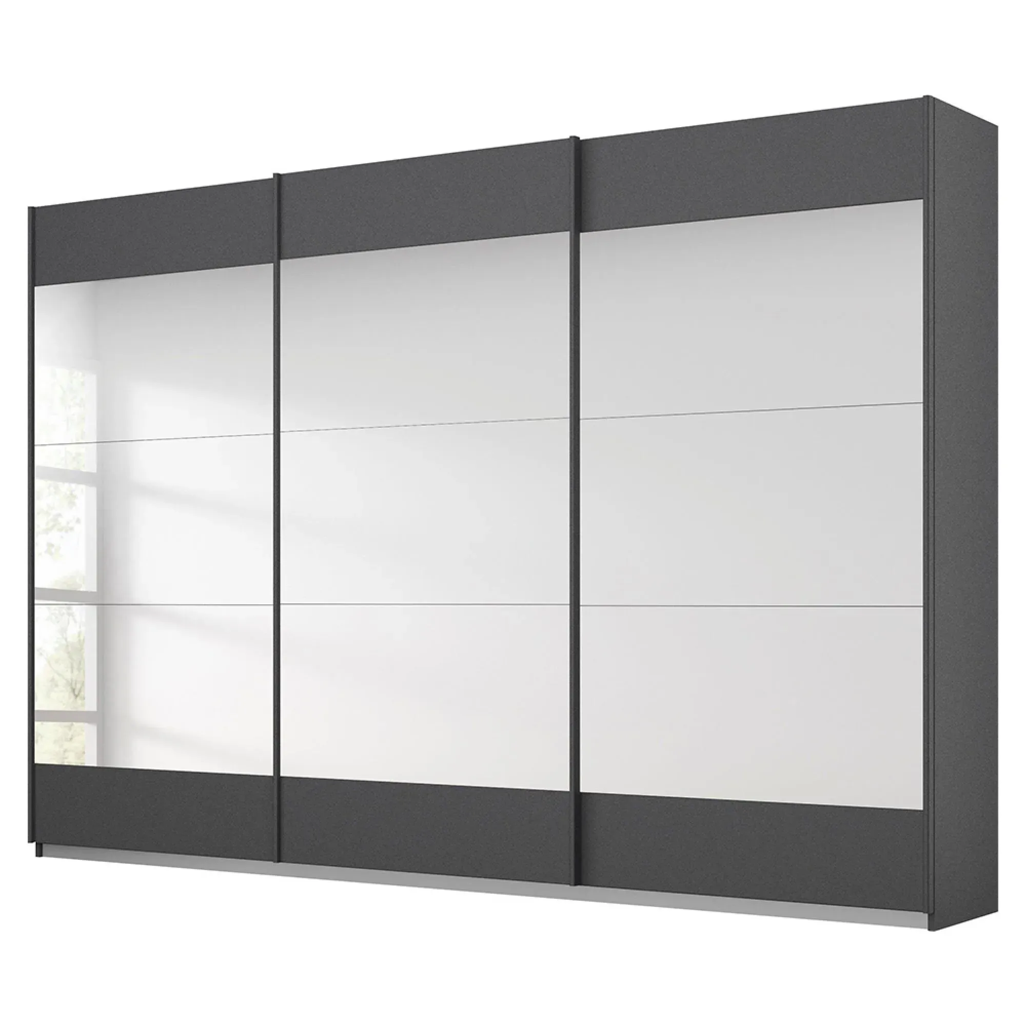 Malibu 3 Door Sliding Wardrobe - Metallic Dark Grey