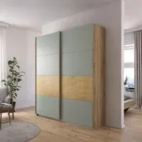 Malva 181cm 2 Door Sliding Wardrobe - Artisan Oak and Sage