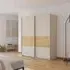 Malva 181cm 2 Door Sliding Wardrobe - Champagne