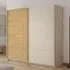 Malva 226cm 2 Door Sliding Wardrobe - Champagne, Oak