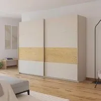 Malva 271cm 2 Door Sliding Wardrobe - Champagne