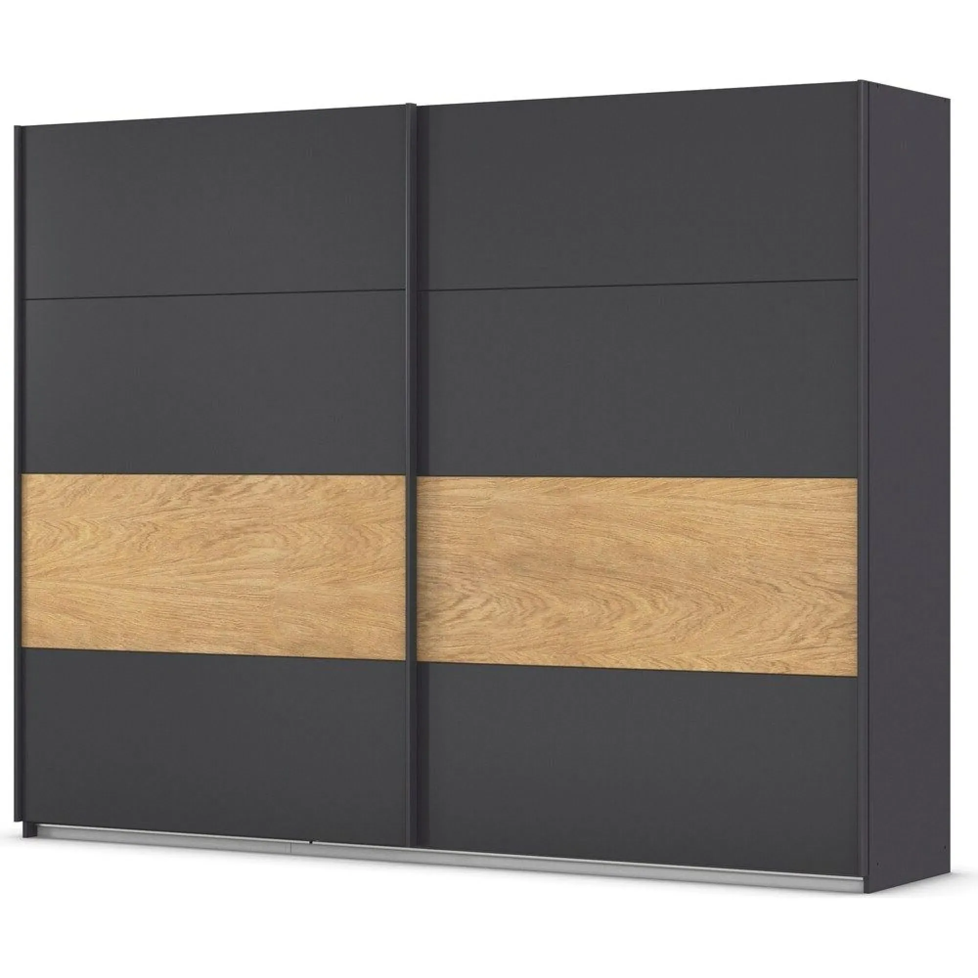 Malva 271cm 2 Door Sliding Wardrobe - Metallic Dark Grey