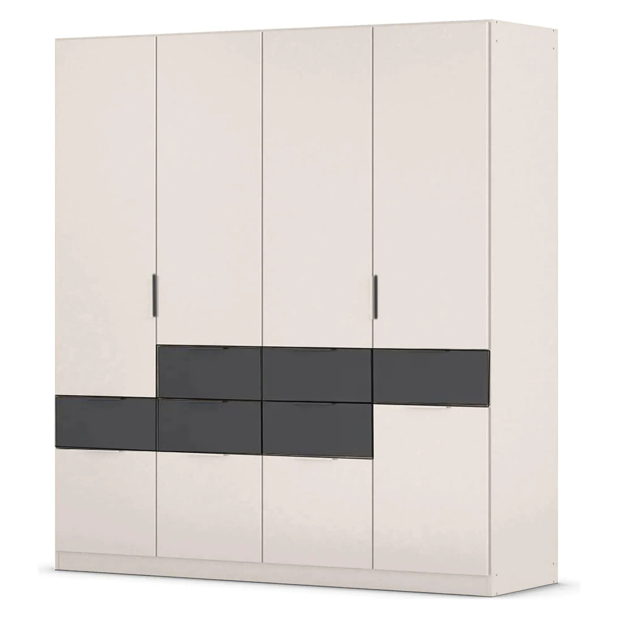 Mats 5 Door Wardrobe with Drawer - Champagne, Grey