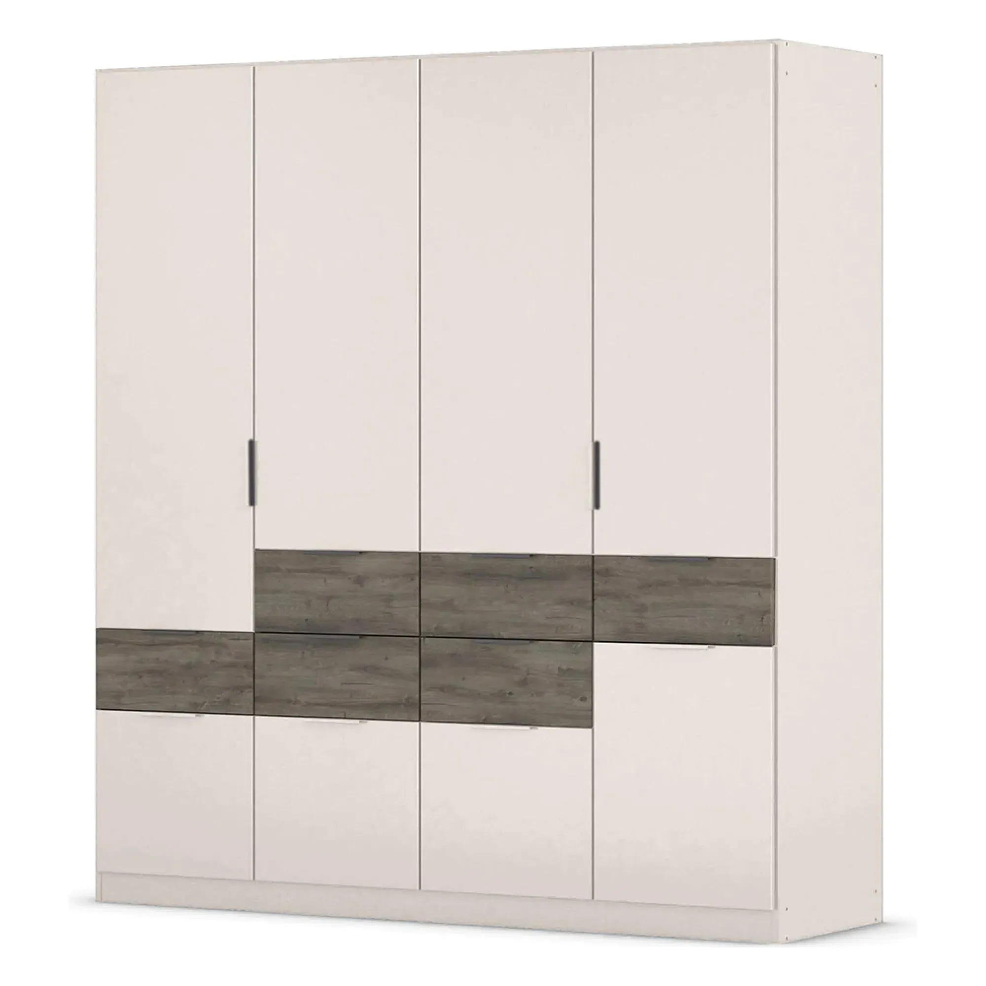 Mats 5 Door Wardrobe with Drawer - Champagne, Oak