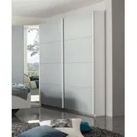 Memphis 181cm 2 Door Sliding Wardrobe - Silk Grey, White