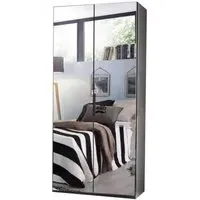 Miramar 2 Door Full Mirrored Sliding Wardrobe - Graphite