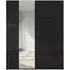 Miramar 2 Door Sliding Wardrobe - Black, Glass