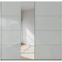 Miramar 2 Door Sliding Wardrobe - Silk Grey, Glass