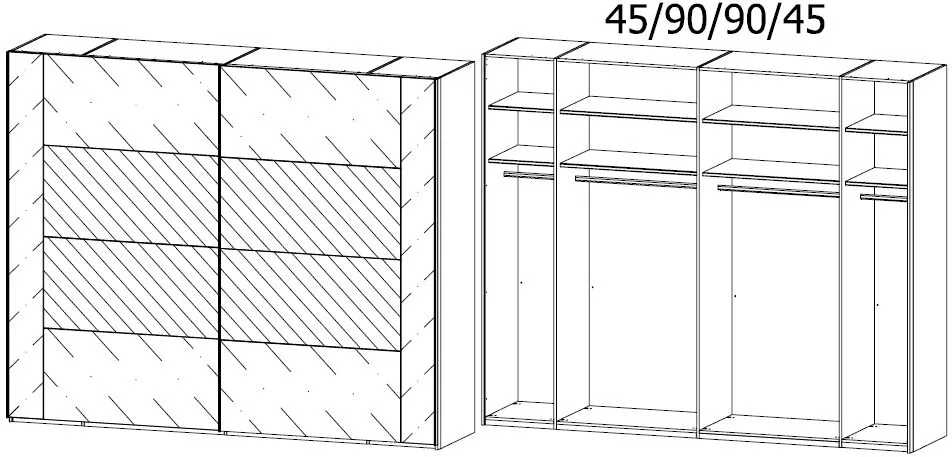 Miramar 2 Door Sliding Wardrobe - White