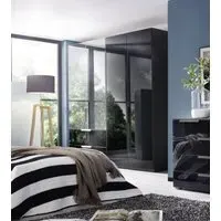 Miramar 4 Door Combi Wardrobe - Black