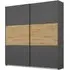 Miro 175cm 2 Door Sliding Wardrobe - Grey, Oak